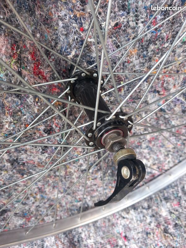Paire De Roues 28 Pouces Avant + Arrière 700c 7 Vitesses – Aluminium & Acier, Idéale Vélo Ville, Hollandais, Trekking