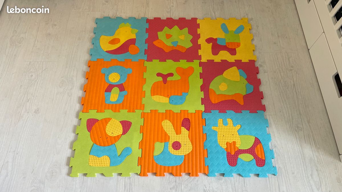 Puzzle Géant Tapis Dalles Animaux LUDI (image 1)