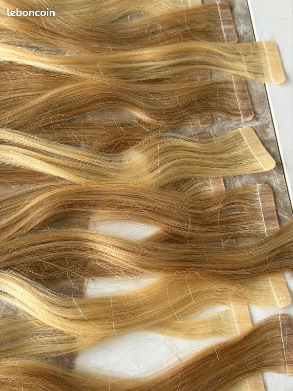 Extensions à Clip Pour Cheveux - 60 Cm Blond Clair Doré, En Nylon Réglable
