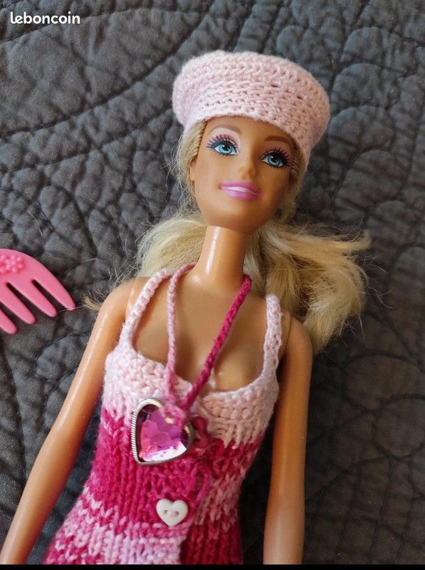 Ensemble vêtements faits main roses (SANS poupée) (image 6)