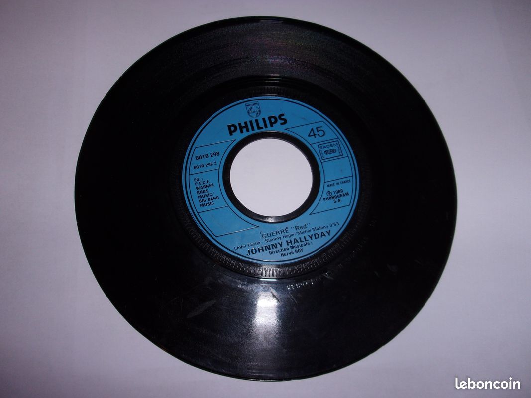 JOHNNY HALLYDAY - 45 tours - CHEZ MADAME LOLITA - SANS POCHETTE - 1980 (image 2)