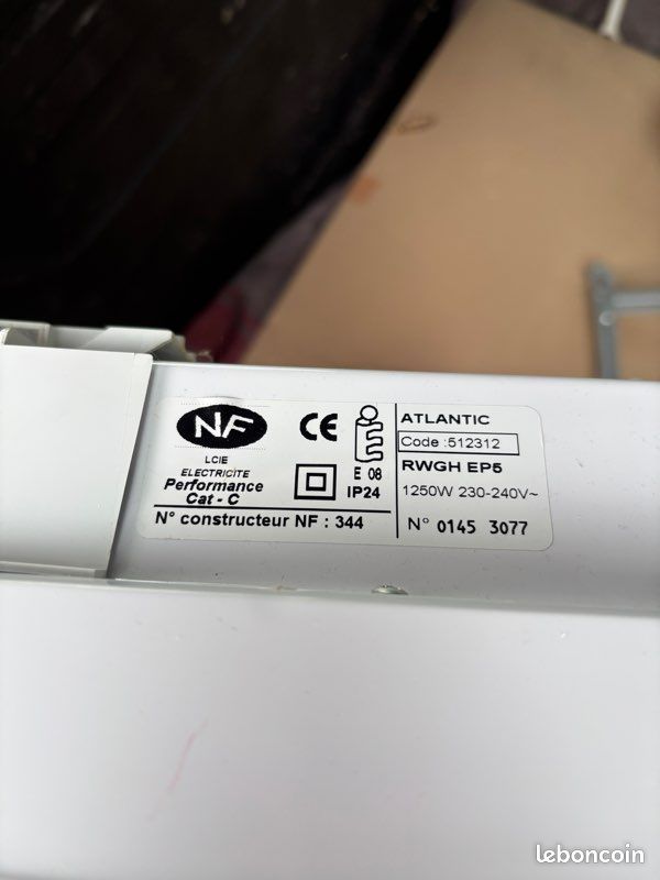 Lot de 6 radiateurs électriques Atlantis RWVEP5 2000W (image 5)
