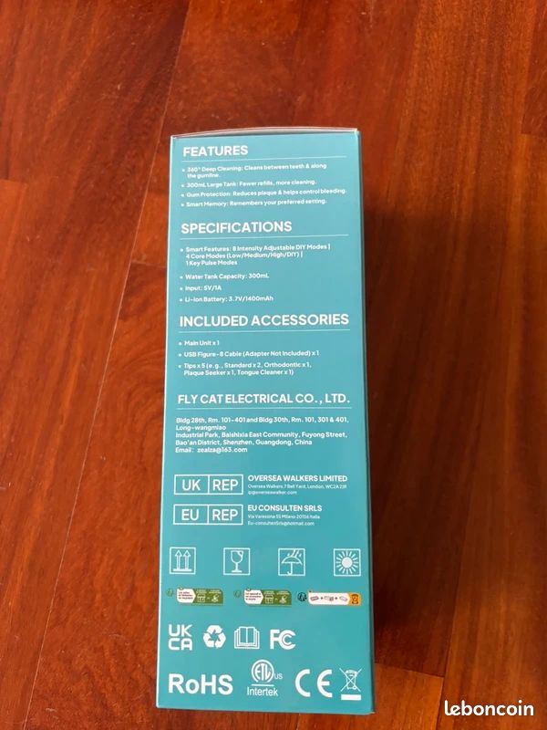💦 hydropulseur dentaire sans fil 300 ml – 8 niveaux – 5 embouts – étanche ipx7 (image 4)