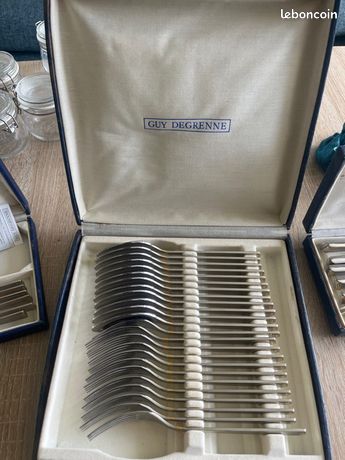 Pelle à Gâteau Et Tarte Guy Degrenne Métal Argenté, En Coffret 6736V1, D'occasion