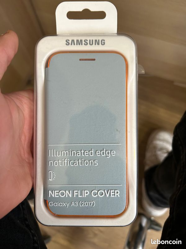 Samsung A3 Neon Flip Cover A3 2017 Coque Samsung Neon Flip Cover
