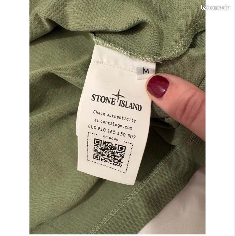 Polo kaki stone island M très bon état (image 9)