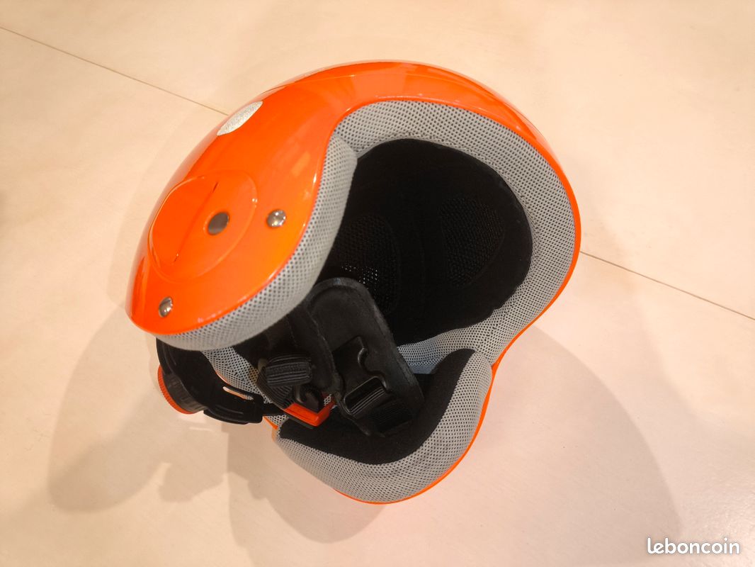 Casque ski POC, modèle POCITO, 500g, couleur orange fluo, taille 51 à 54 cm (XS à S) (image 2)