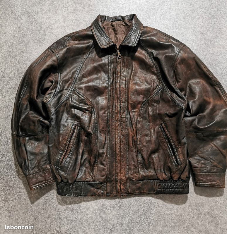 Jacket veste vintage en cuir année 90 (image 1)
