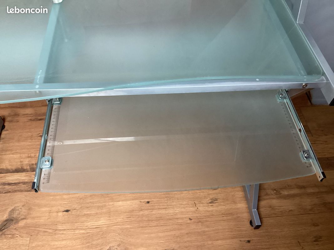 Bureau verre et metal (image 3)