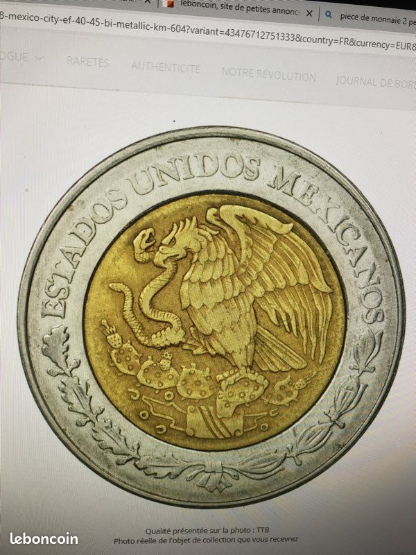 Numismatique du MEXIQUE " 5 pièces de monnaie " (image 5)