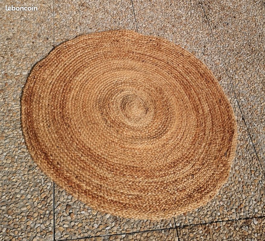 Tapis 100% jute, diamètre 90cm (image 1)