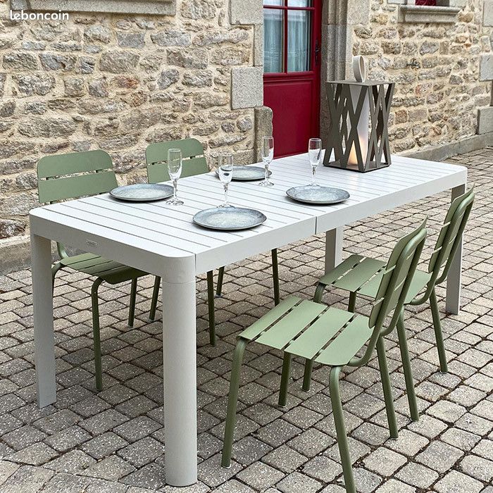 Chaise de jardin empilable aluminium - Alicante - L.55 x l.42 x H.85 cm (image 2)