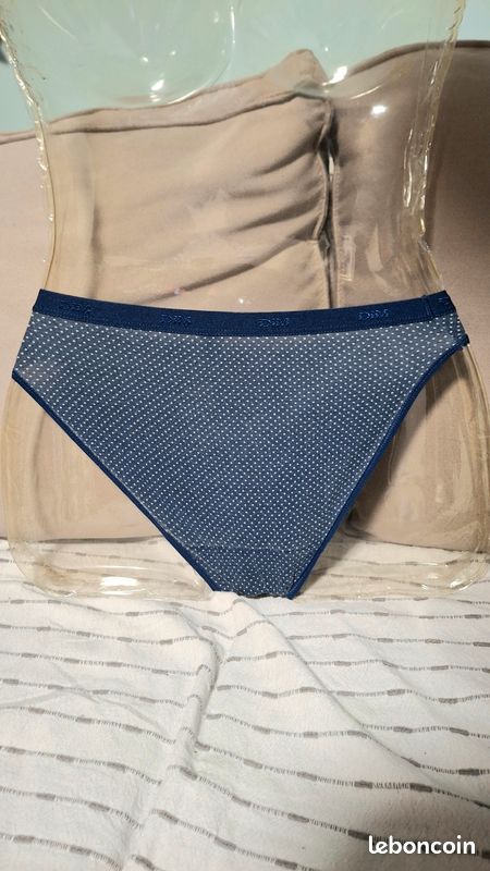 Culotte bleu marine à pois, 36/38, Dim (image 2)