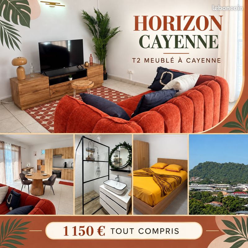 Appartement 2 pièces 45 m² · à Cayenne · 45 m² · 1 150 €/mois