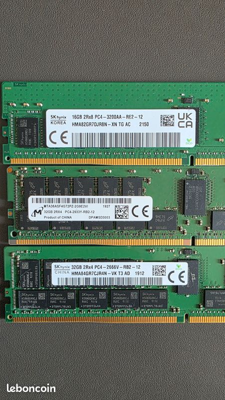 Ram ECC DDR4 32GB et 16GB (image 2)