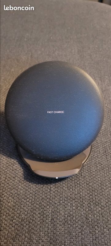 Chargeur induction samsung neuf 2 positions effet cuir (image 1)