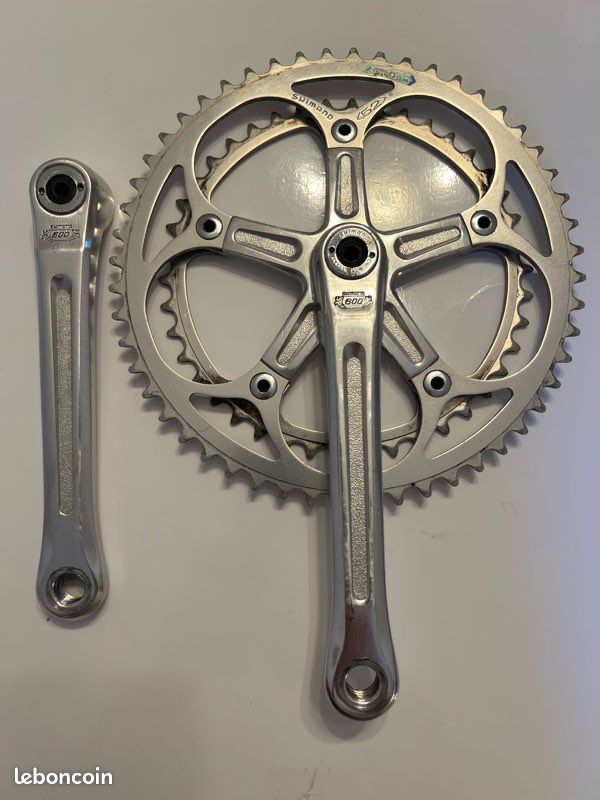 Pédalier Shimano 600 Arabesque aluminium 52/42 vélo vintage 9/16x20