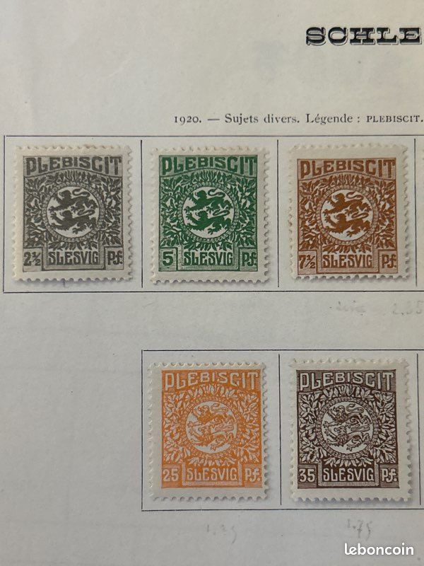 Schleswig (Vote) 8 pièces non montées Menthe/Jamais articulé ** MNH 1920 Crest (Timbres pour collectionneurs) Drapeaux/Armoies/Cartes Schleswig (Vote) 8 pièces non montées Menthe/Jamais articulé ** MNH 1920 Crest (Timbres pour collectionneurs) Drapeaux/Armoies/Cartes
