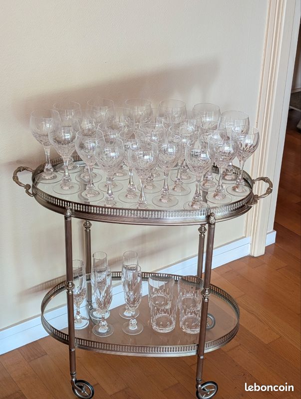 33 verres cristal de Lorraine modèle Gérard-Vin/eau/champagne/whisky (image 1)