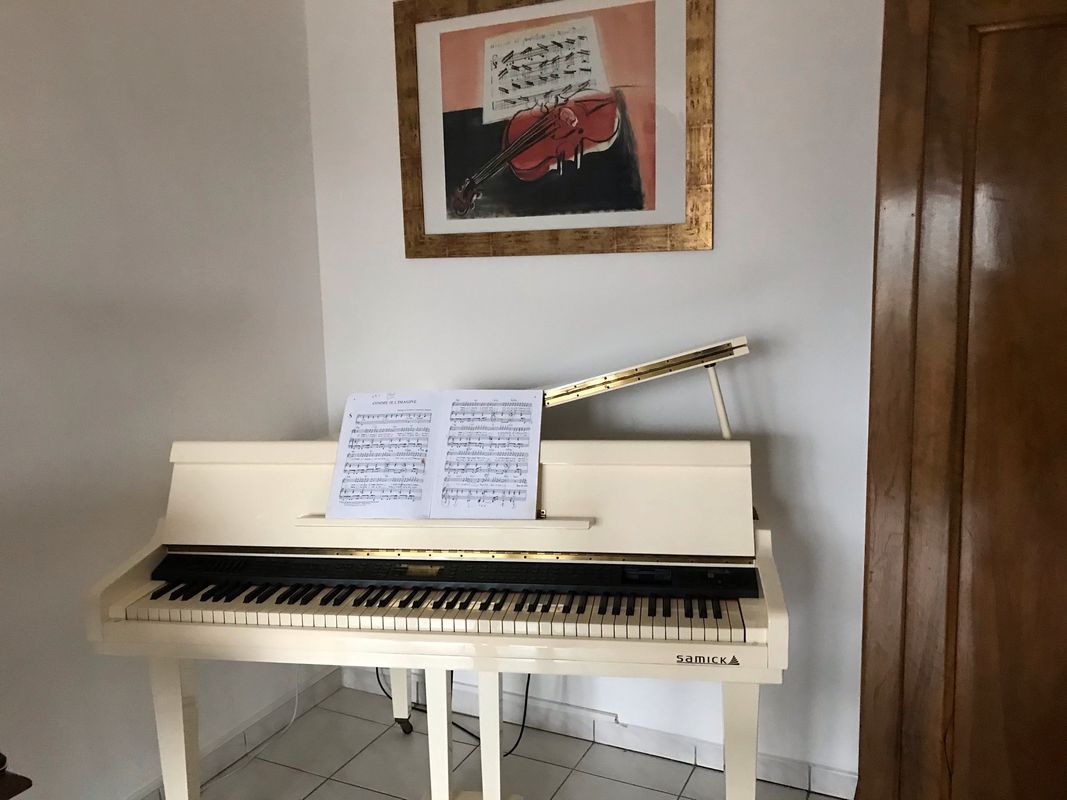 SAMICK SIG 50 Piano à queue rouge - instruments de musique