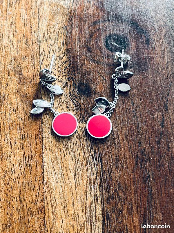 Clips D'Oreilles Vintage Cacharel - Créateur, Marron, Fermoir Clip, Occasion
