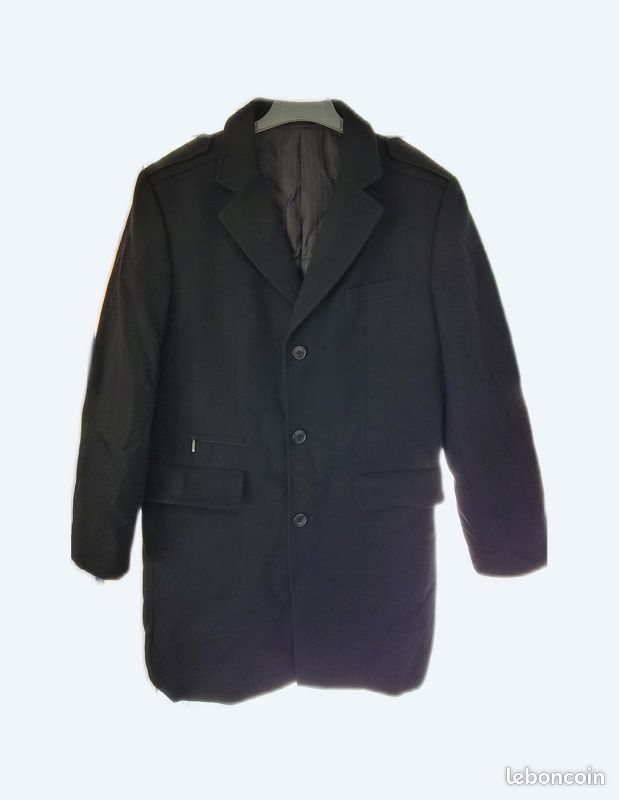 Manteau Long Azzaro Taille M Noir (image 1)