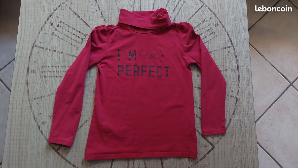 Pull Manches Longues Rouge Tape À L'oeil Pour Fille 8 Ans (128 Cm) - Neuf Sans étiquettes
