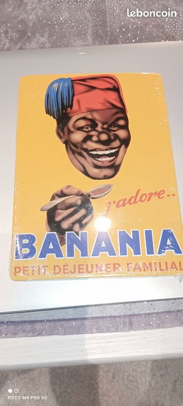 Plaque émaillée BANANIA | Au temps qui passe