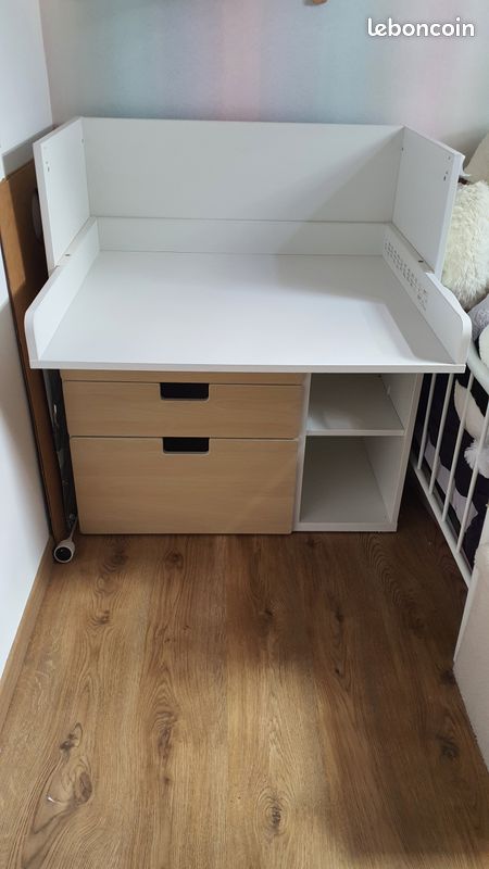 Ensemble meuble rangement et table à langer bureau IKEA (image 3)
