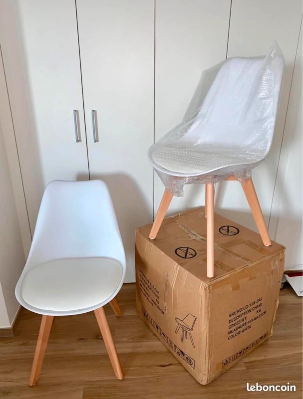 Chaise noir blanc gris neuves (image 6)