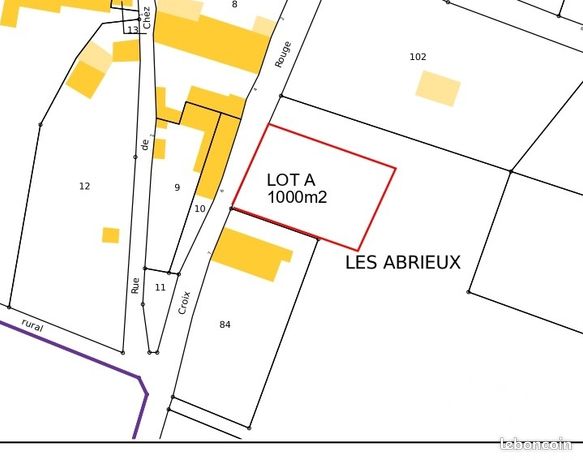 Terrain 1000 m² Les Pins