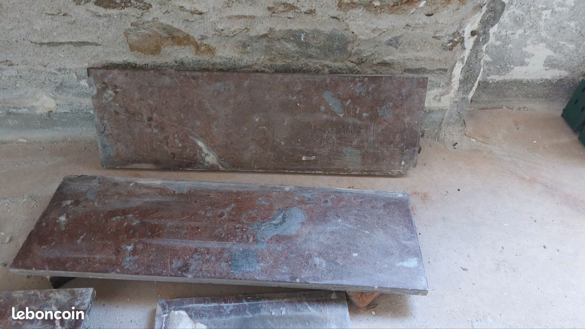 Habillage cheminée marbre rouge (image 10)