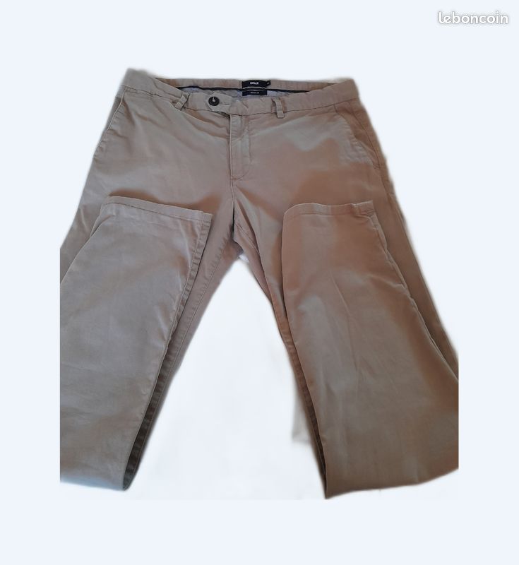 Pantalon, homme, marque Brice,coton beige taille 44 Vêtements