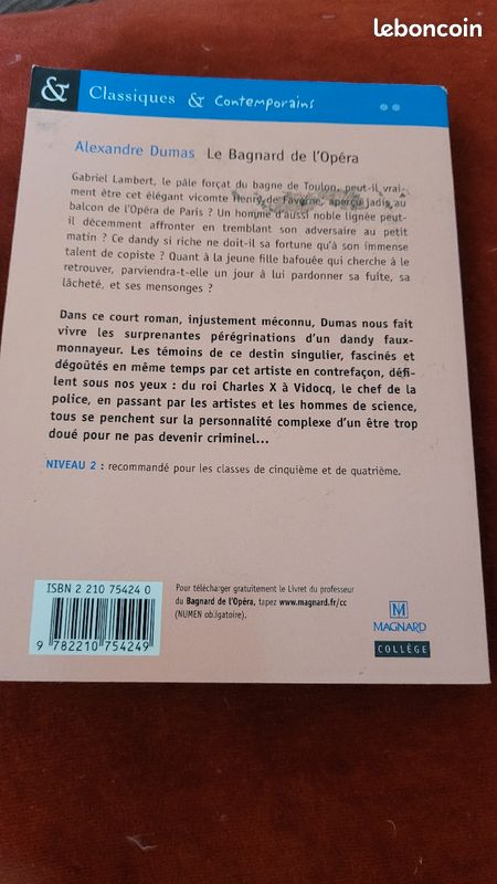Livre Le Bagnard de l'opéra Alexandre Dumas (image 3)