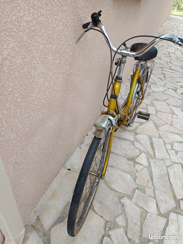 Bike velo vintage dynamo cable cuivre vintage 4.4 M 440 cm jaune