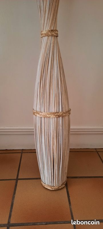 Fagot décoratif de fleurs et tiges séchées blanc hauteur 1m50 (image 4)