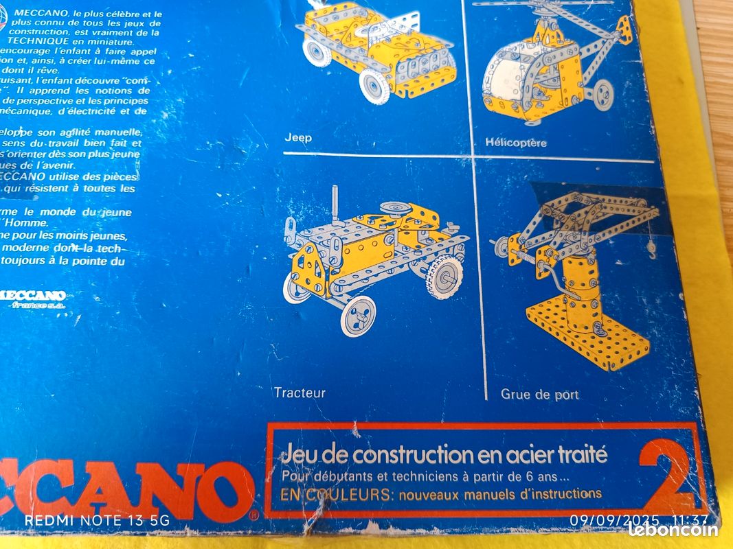 2 Boîtes Meccano Anciennes - Vintage - Métal - Engins De Chantier