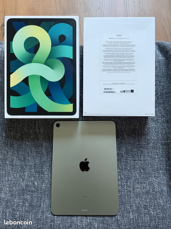 IPad Air 4 (64 Go, Wi-Fi, Gris Sidéral) – Neuf Sous Cellophane + Coque Offerte