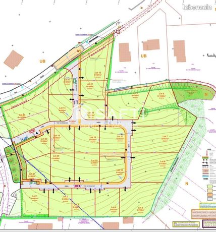 Terrain 395 m² CRESSIN-ROCHEFORT