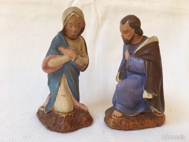 Ancien Santon Devineau - Joseph Taille 3 - Crèche Provençale - Figurine