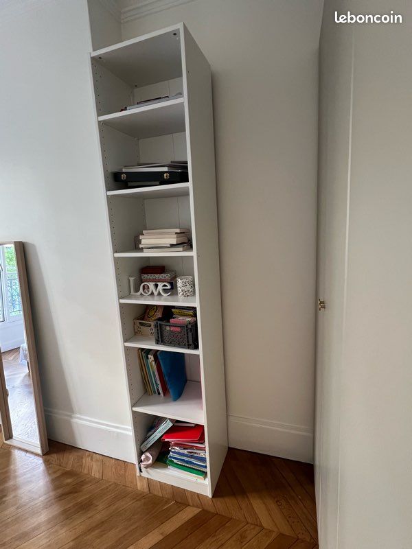 Caisson IKEA max blanc, 50x35x236 cm avec 6 Tablettes KOMPLEMENT blanc, 50x35 cm (image 2)