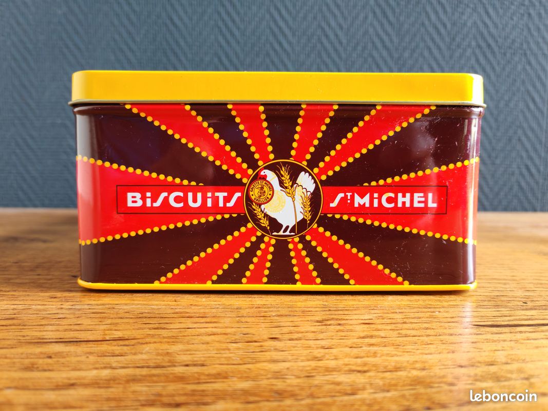 Ancienne boîte en tôle | Marrons glacés Privas | Publicitaire