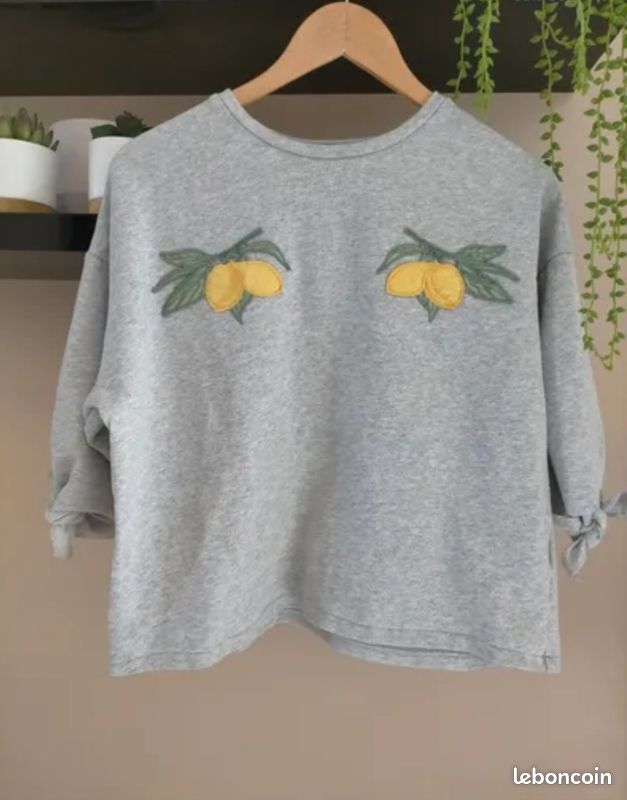 Sweat femme KIABI gris et Jaune Vêtements