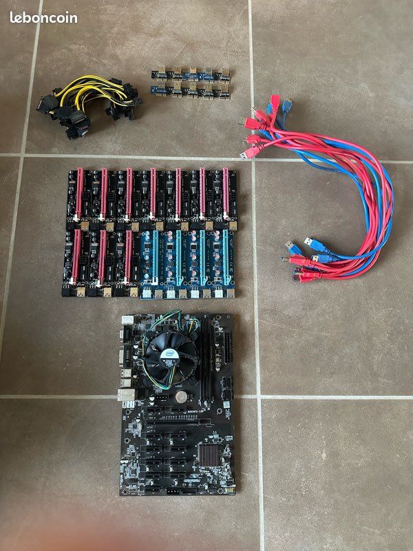 Lot De 4 Cartes Mères BTC-B250 Pour Minage 12 GPU – Mining Rig, Marque Générique