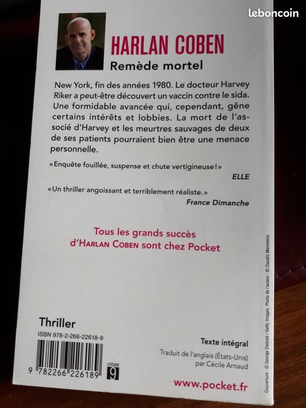 Livre Harlan Coben Remède Mortel (image 2)
