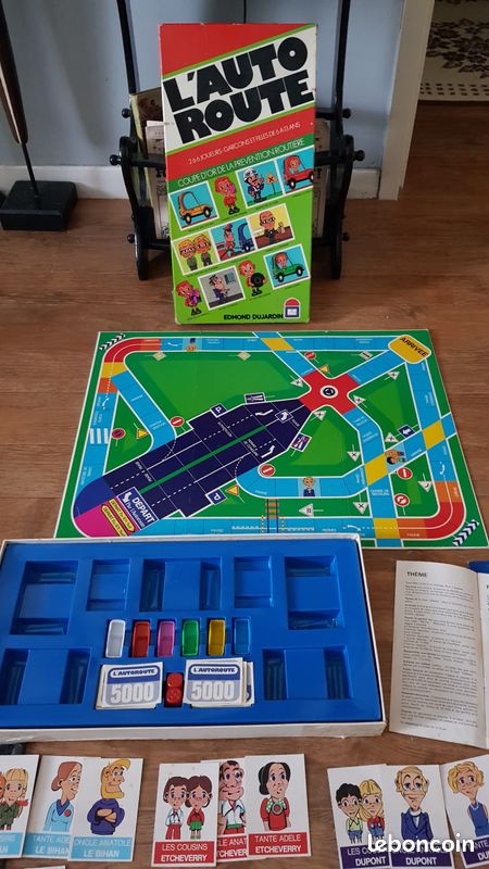 Jeu De Société Vintage L'Autoroute - Dujardin - Bon état Général (manque 2 Dés)