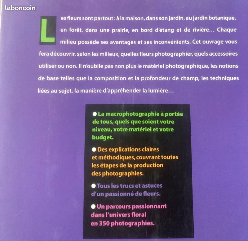 Livre NEUF : photographier les fleurs (image 2)