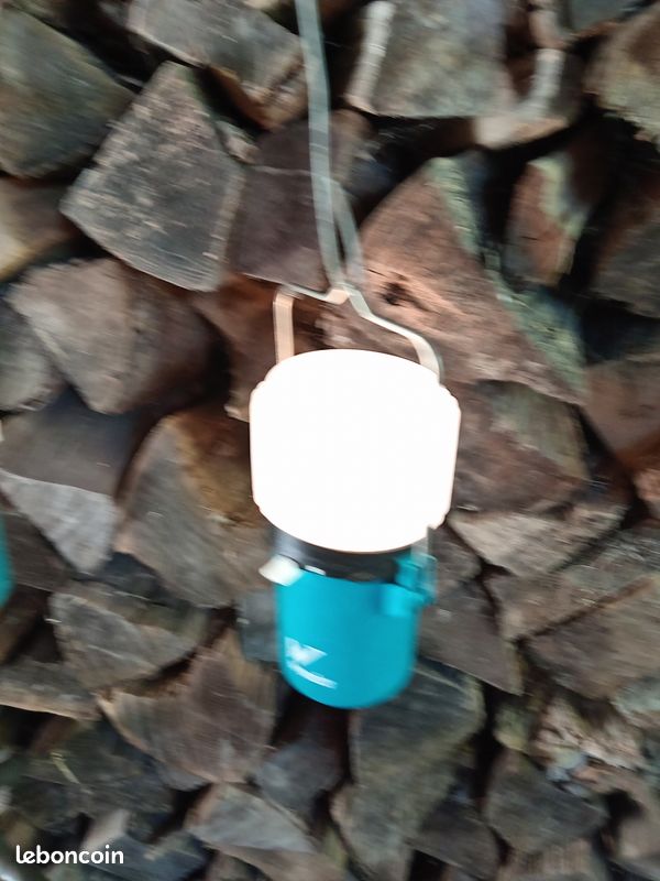 Lot de 2 lampes de camping vintage verte pile wonder made in France plastique - Décoration