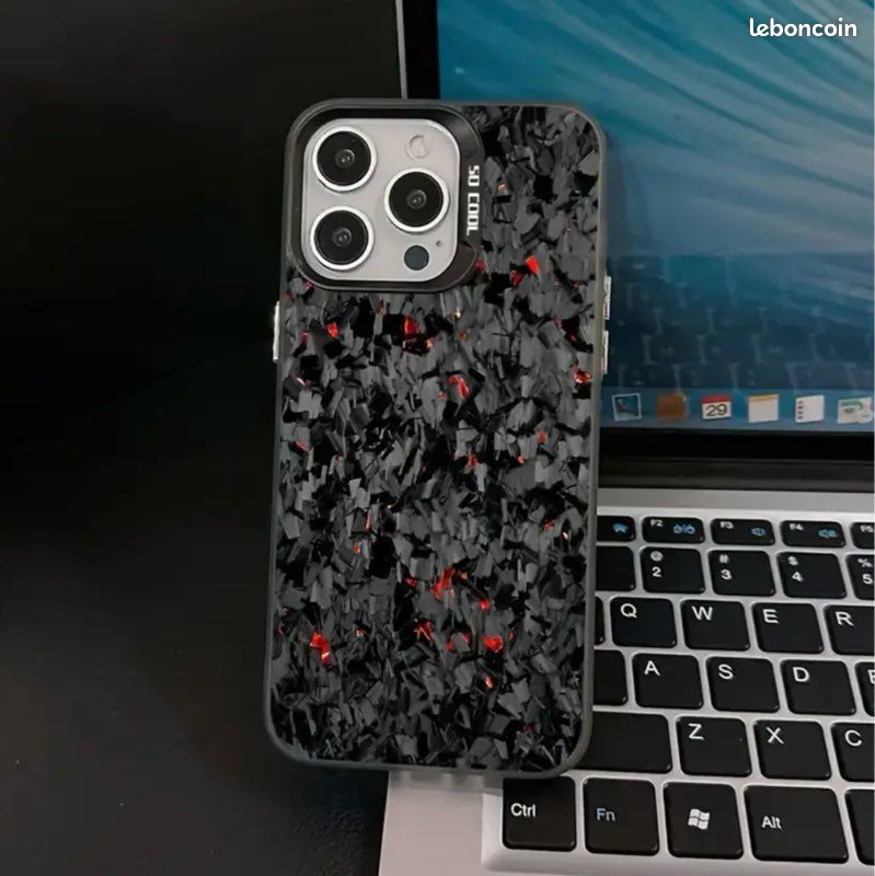 Coque Robuste Carbone Evutec Pour IPhone 11 Pro Max - Noir - Avec Support AFIX