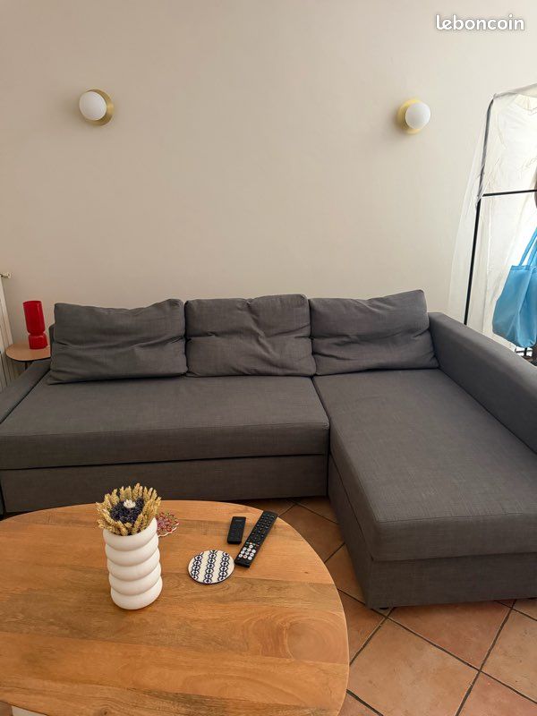 Canapé d’angle IKEA gris – avec méridienne (image 1)